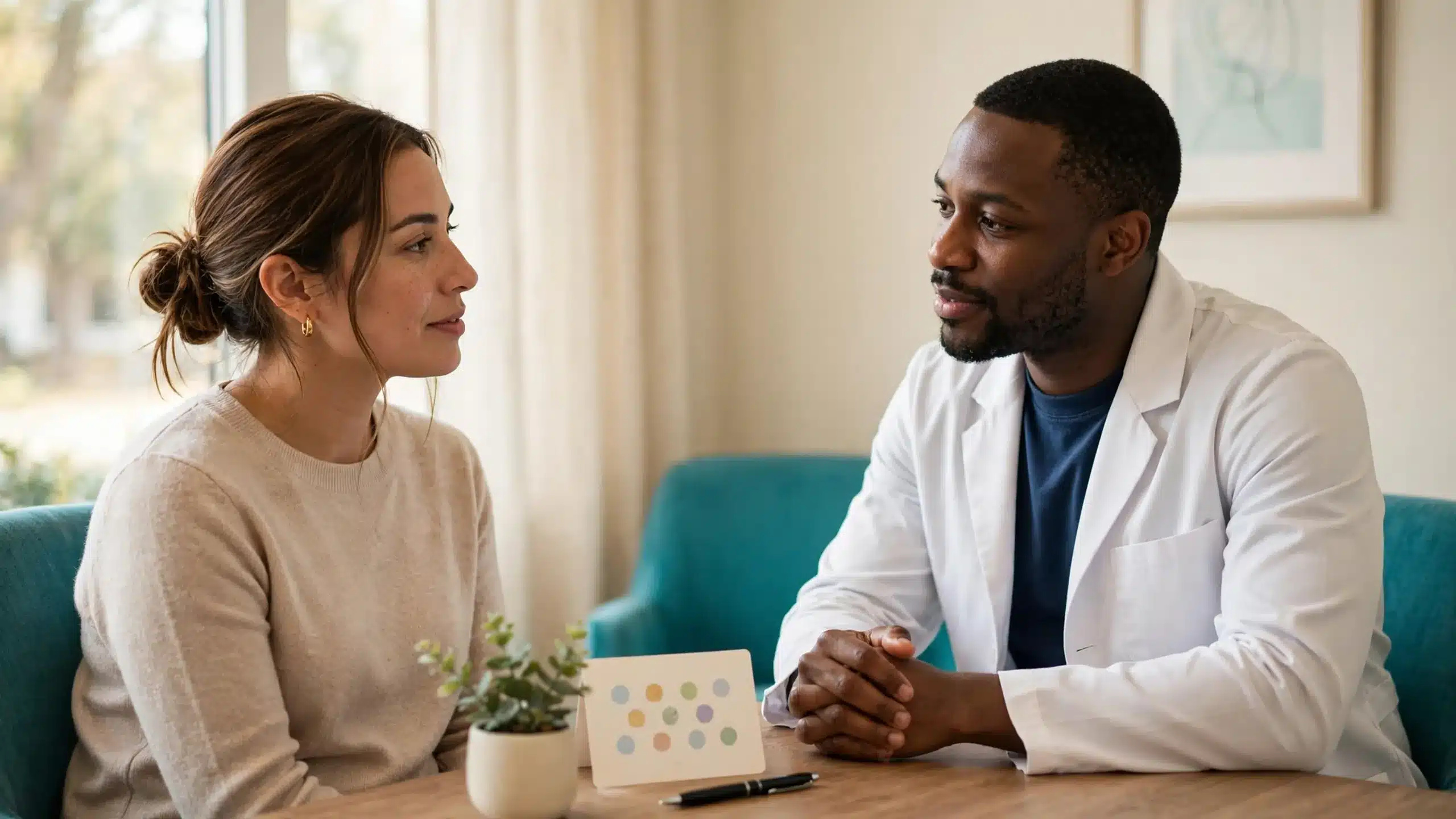 Dermatologist checking in on mood during Accutane treatment