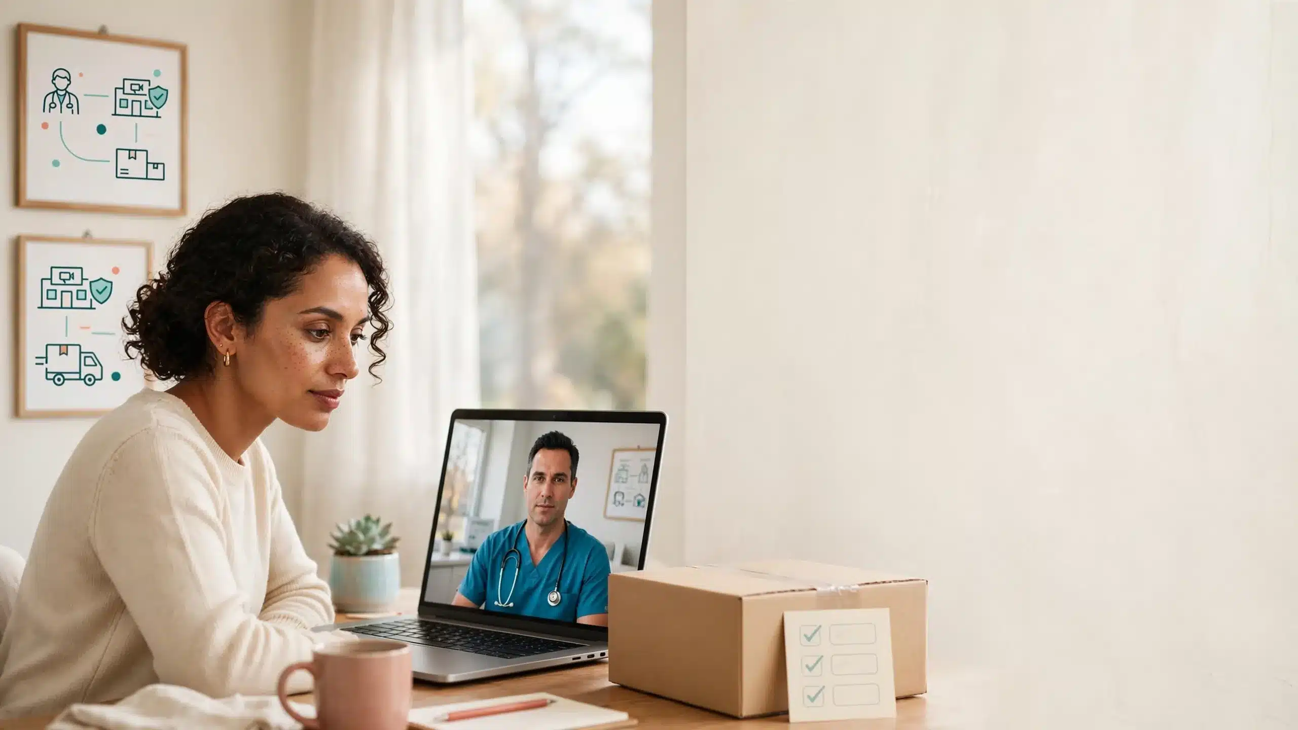 Patient starting a licensed online Accutane prescription process in the USA