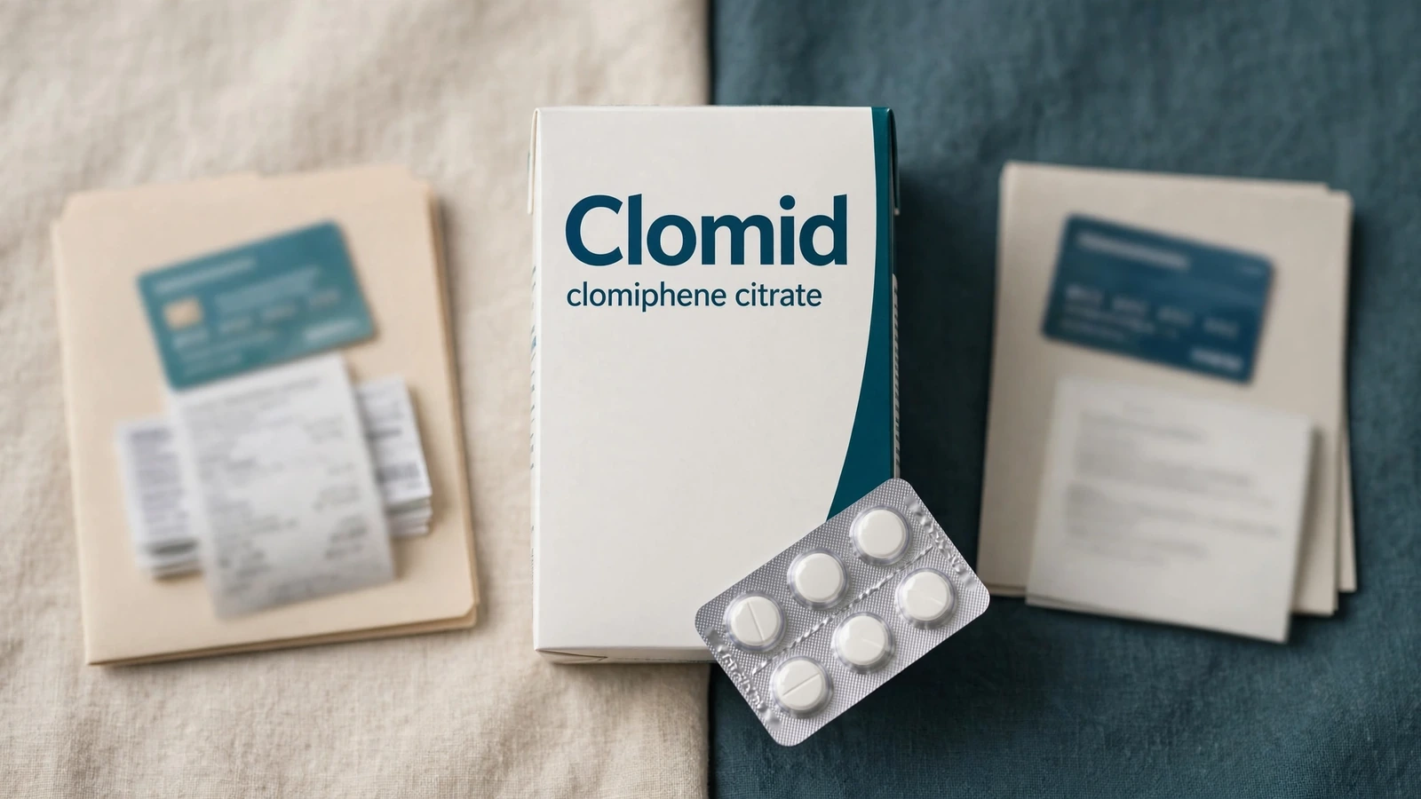 Insurance coverage and cash payment records compared for the same Clomid clomiphene prescription
