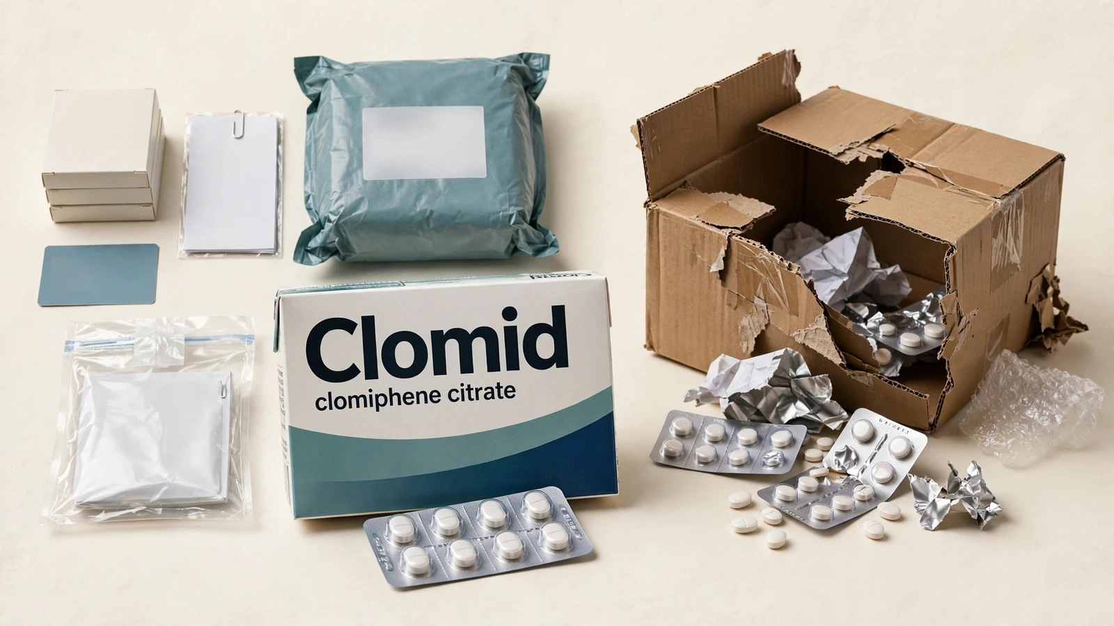 Documented pharmacy chain of custody for Clomid contrasted with an anonymous repackaged clomiphene parcel