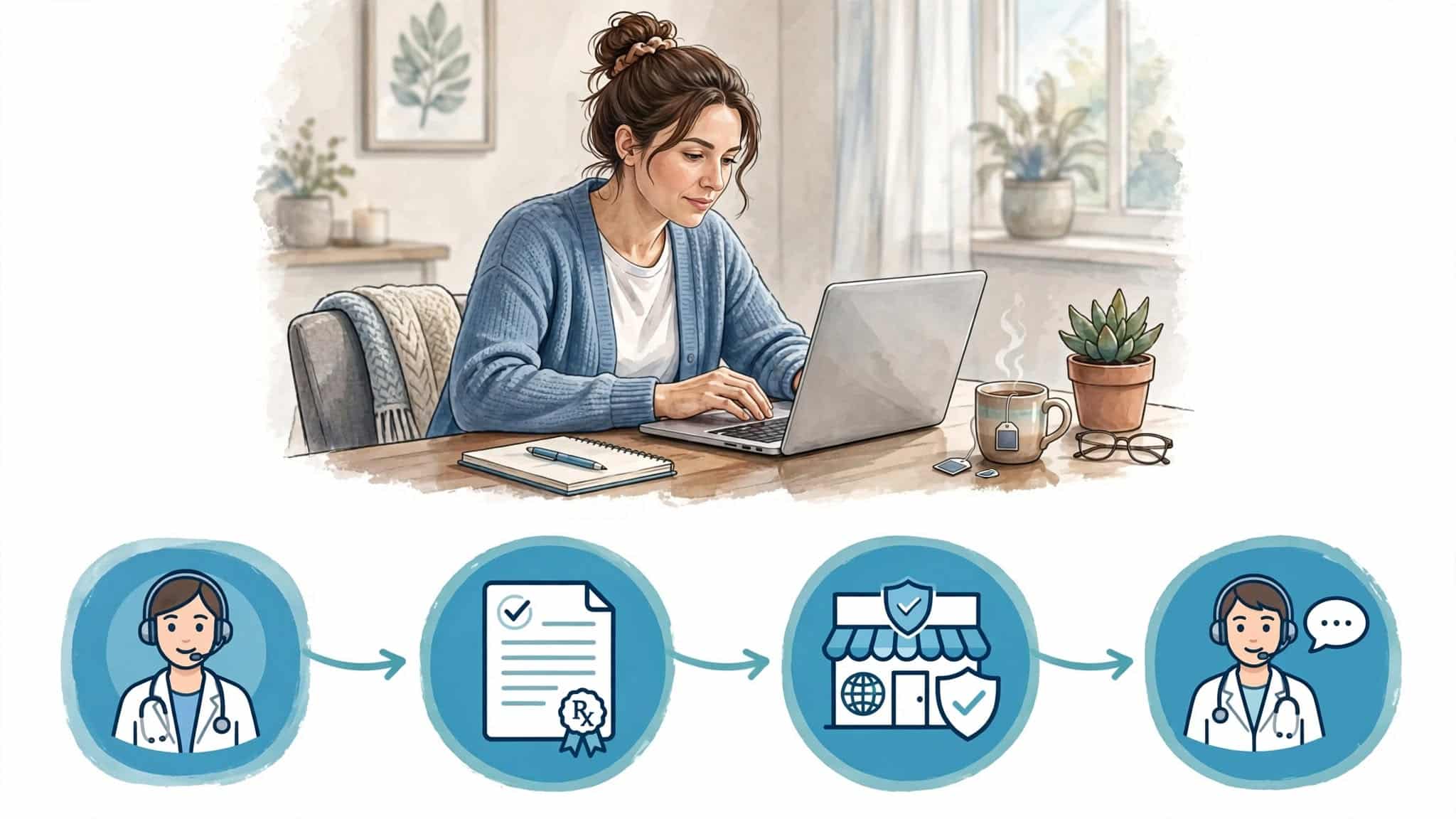 Four steps for verifying a licensed online pharmacy before ordering prescription medicine