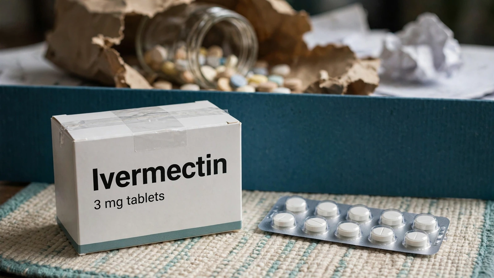 Unverified ivermectin seller page contrasted with a valid prescription and licensed pharmacy record