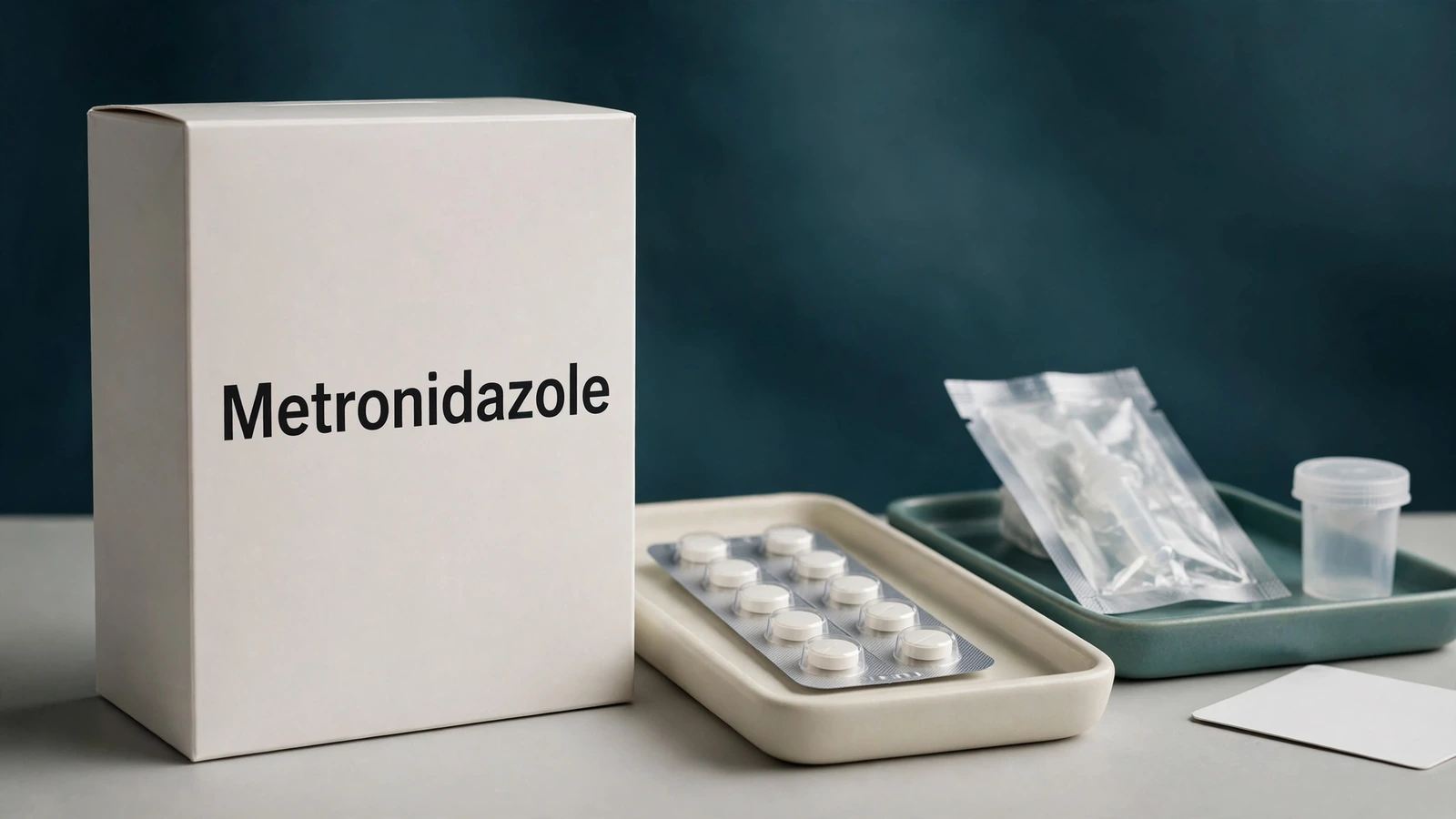 Oral metronidazole tablets and vaginal gel applicators prepared for clinician-led bacterial vaginosis route selection
