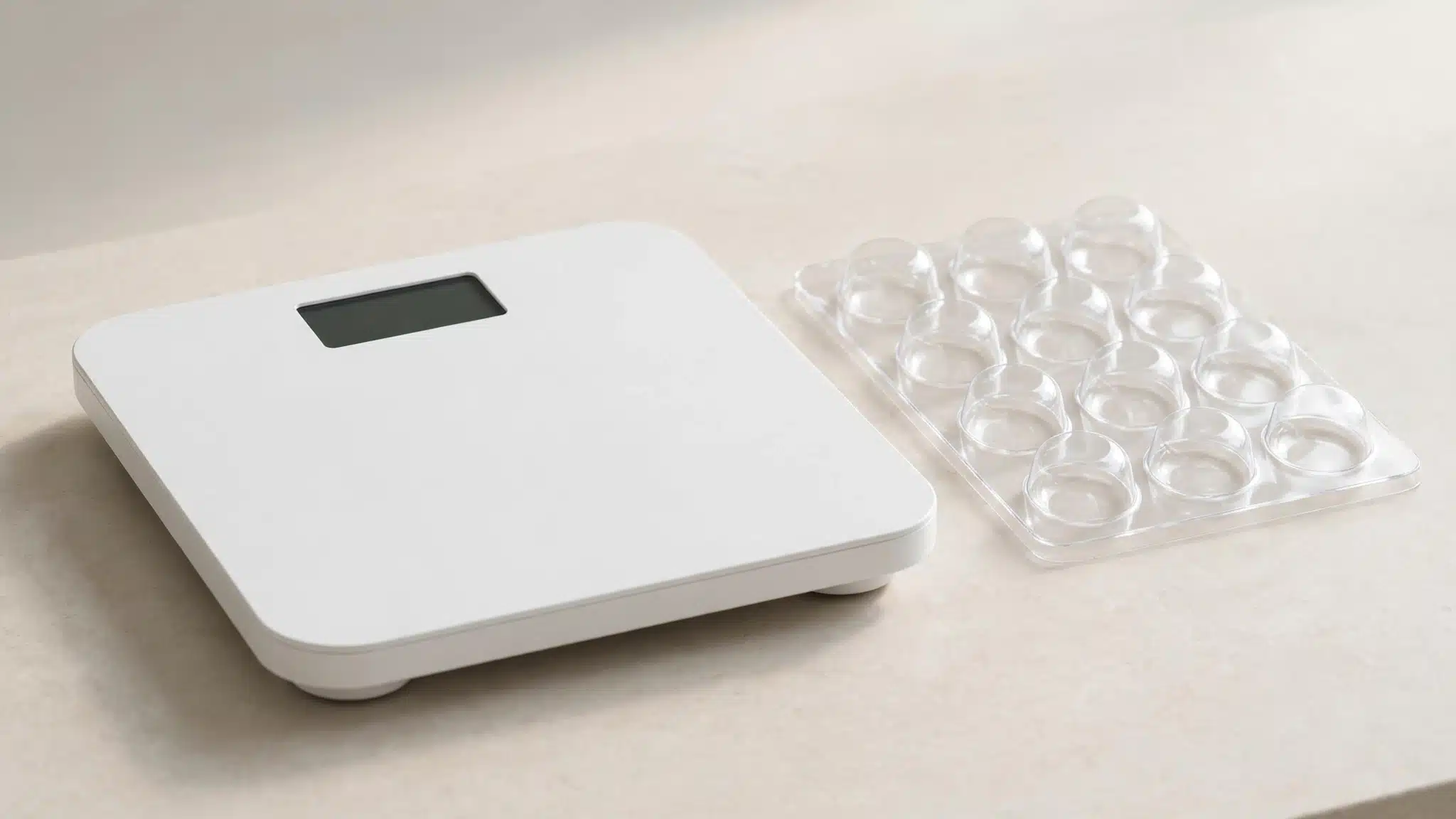 Empty blister pack on a light surface